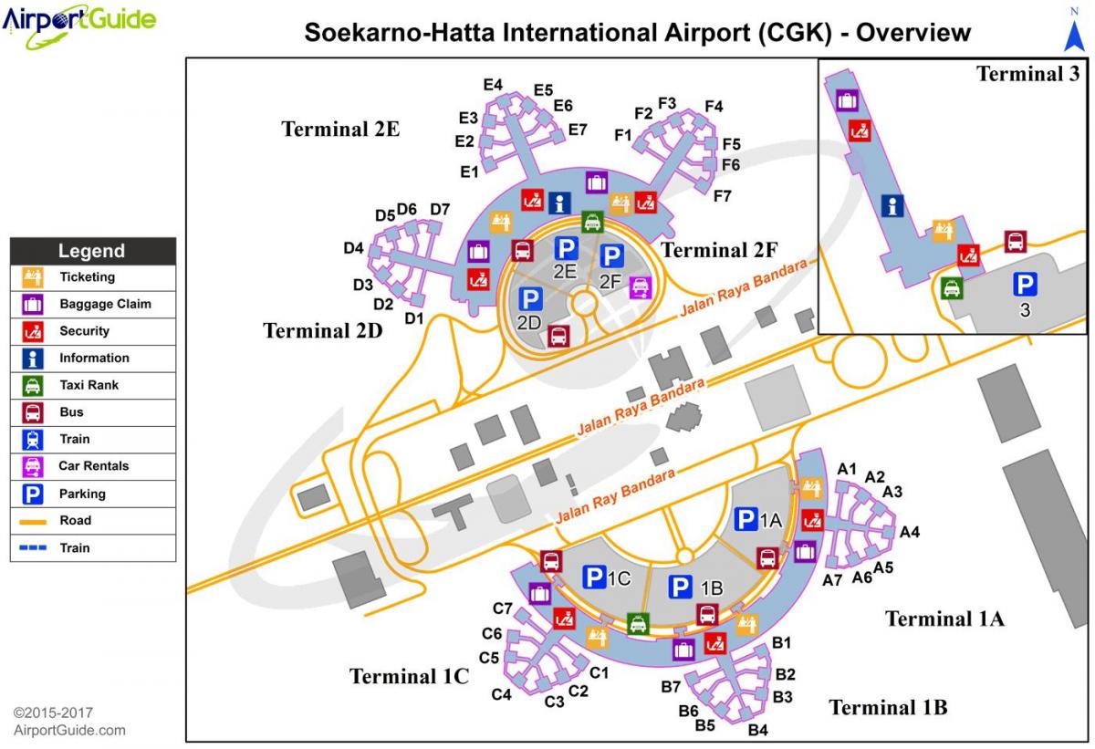 Jakarta international airport kaart