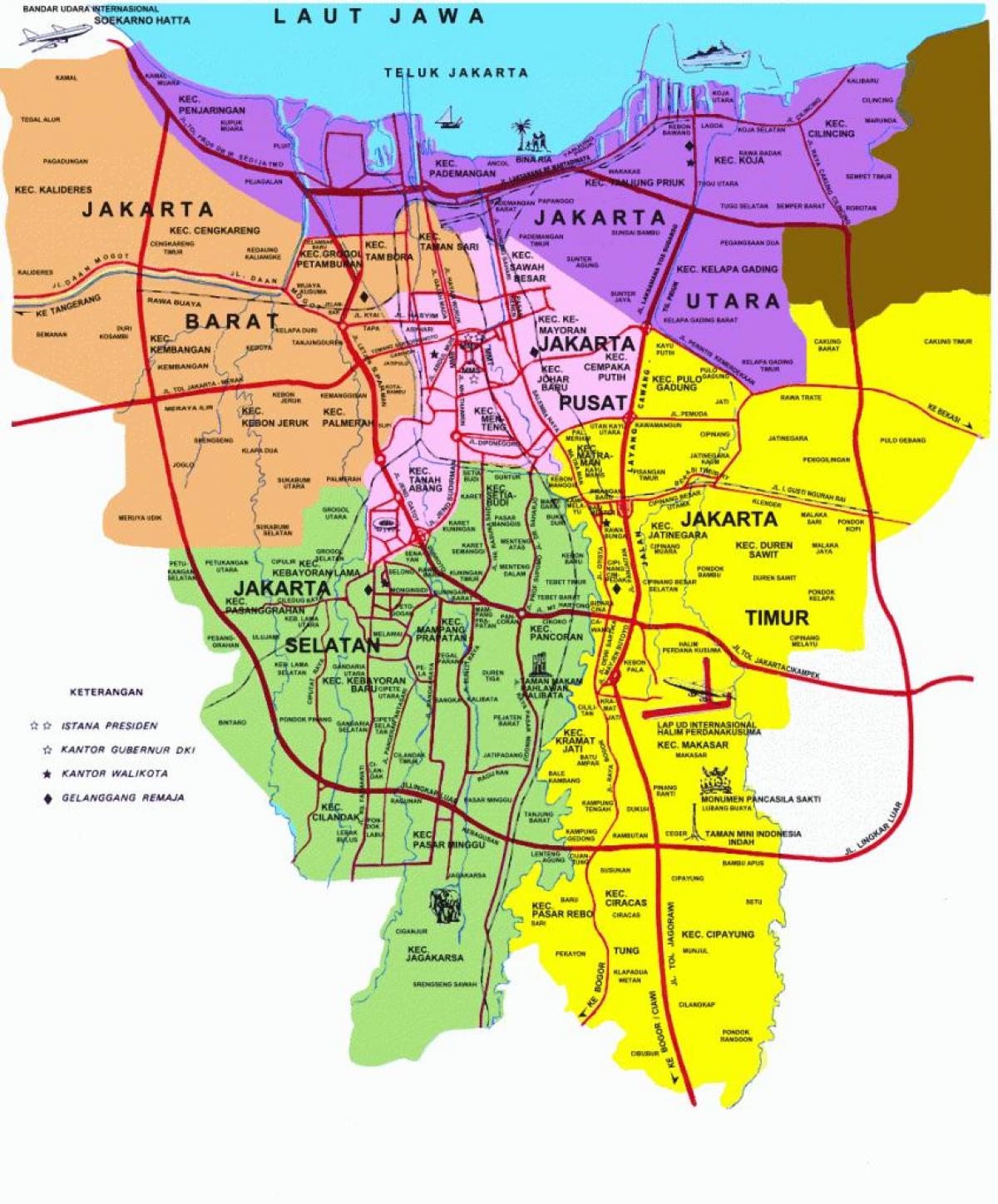 Jakarta Tourist Map 