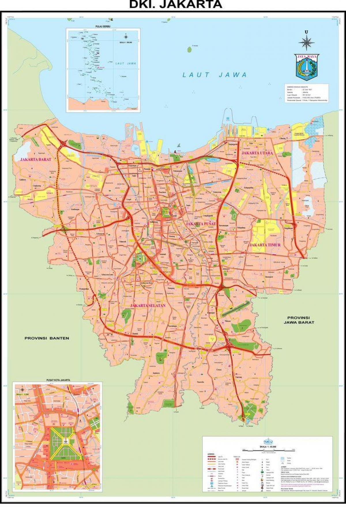 kaart Jakarta vanalinn