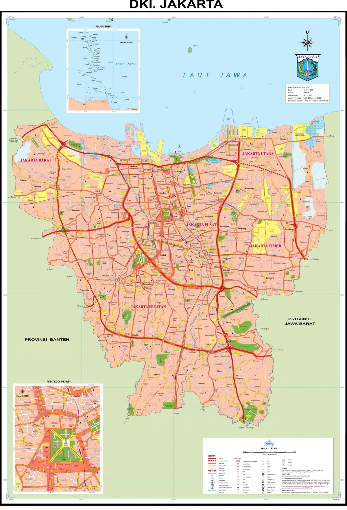 kesk-Jakarta kaart