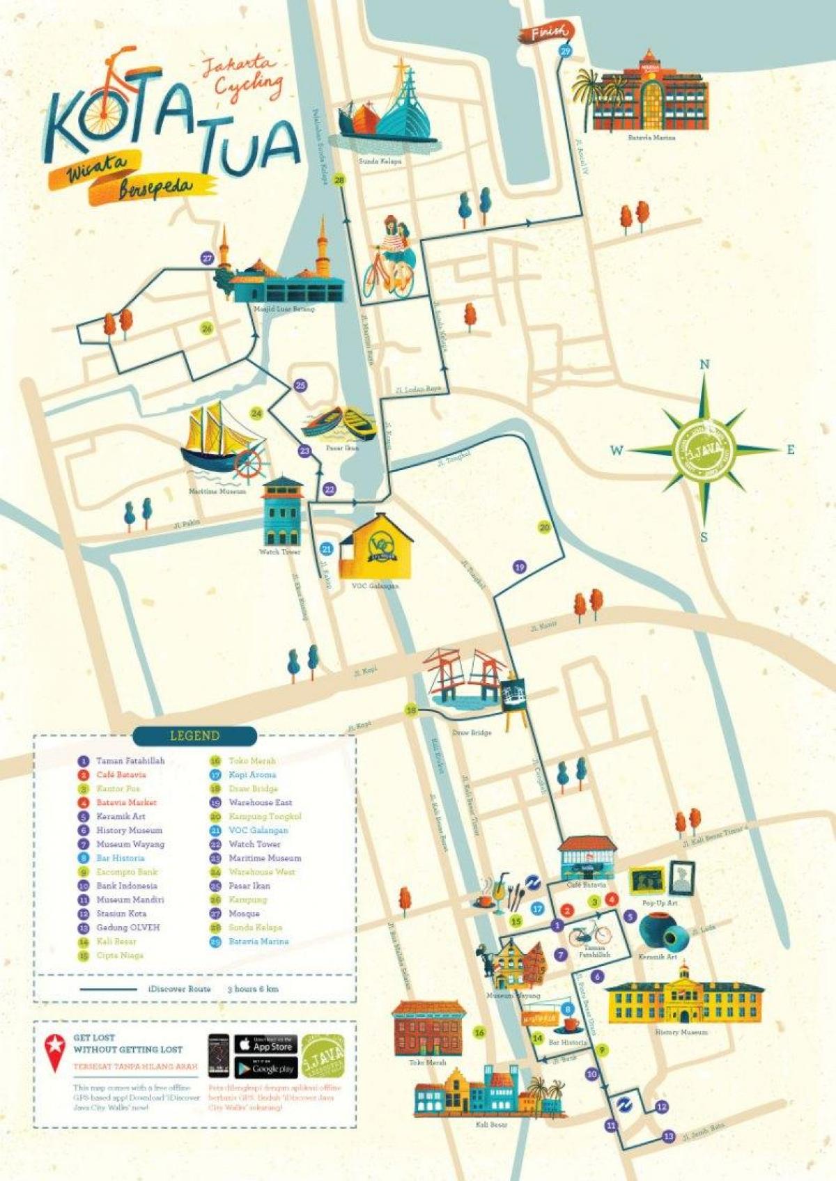 kaart kota Jakarta