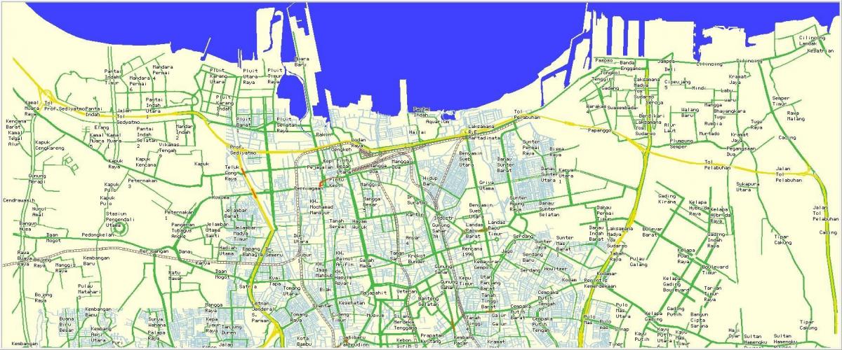 kaart põhja-Jakarta