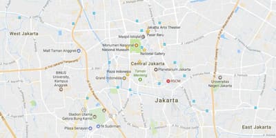 Kaart Jakarta ööelu