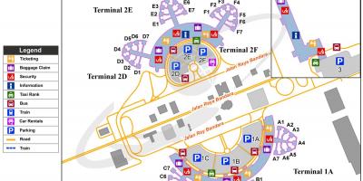 Soekarno hatta lennujaam, terminal 2 kaarti