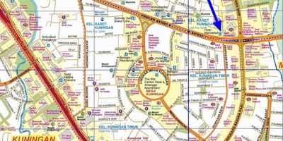 Kaart lõuna-Jakarta